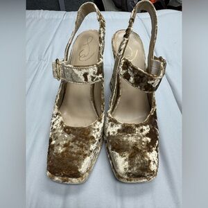 Velvet Slingback Women Shoes